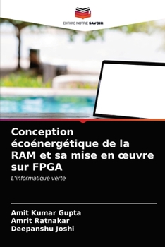 Paperback Conception écoénergétique de la RAM et sa mise en oeuvre sur FPGA [French] Book