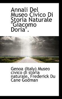 Paperback Annali del Museo Civico Di Storia Naturale Giacomo Doria."" Book