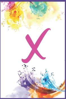 Paperback X: Monogram Initial: X Notebook for Women and Girls, green Floral 9 x 9 Book
