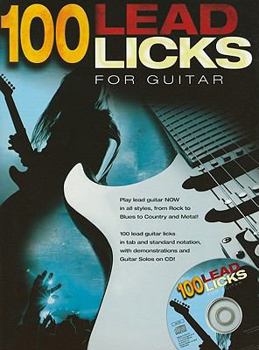 Paperback 100 Lead Licks for Guitar [With CD (Audio)] Book