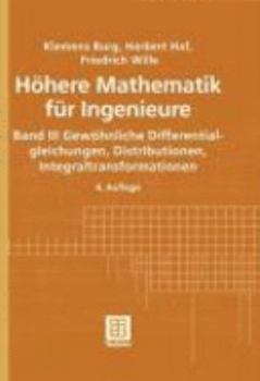 Paperback Höhere Mathematik für Ingenieure 3. Gewöhnliche Differentialgleichungen, Distributionen, Integraltransformationen. [German] Book