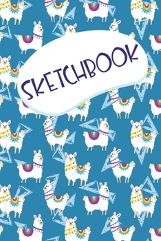 Paperback Sketchbook: Lovely Llama Pattern Design Blank Sketchbook for Drawing And Sketching Book