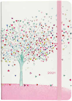 Hardcover 2021 Tree of Hearts Weekly Planner Book
