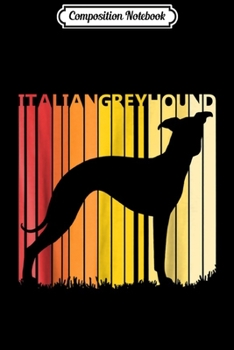 Composition Notebook: Retro Italian Greyhound Dog Merry Christmas Gift Journal/Notebook Blank Lined Ruled 6x9 100 Pages