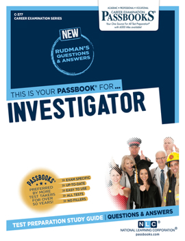 Paperback Investigator (C-377): Passbooks Study Guide Volume 377 Book