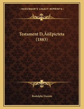 Paperback Testament D'Epicteta (1883) [French] Book