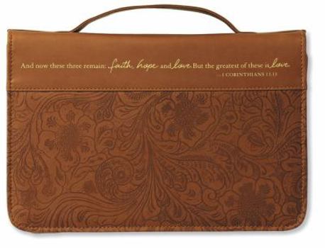 Misc. Supplies Faith, Hope, and Love Brown Large Book and Bible Cover Book