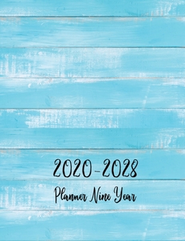 Paperback Planner Nine Year 2020-2028: 9 Year for Planner (Jan 2020 - Dec 2028) Color wood cover Book
