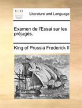 Paperback Examen de l'Essai sur les préjugés. [French] Book