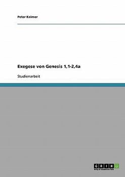 Paperback Exegese von Genesis 1,1-2,4a [German] Book