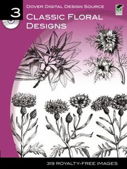 Paperback Classic Floral Designs [With CDROM] Book