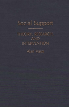 Hardcover Social Support: Theory, Research, and Intervention Book