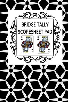Bridge Tally Scoresheet Pad: 6" x 9" Bridge Card Game Custom Score Cards - Black & White Cover (100 Pages)