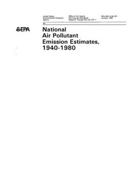 Paperback National Air Pollutant Emission Estimates Book