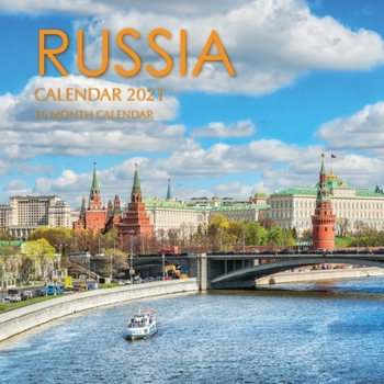 Paperback Russia Calendar 2021: 16 Month Calendar Book