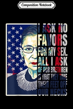 Composition Notebook: Liberal Political Vintage Notorious RBG Flag American Gift  Journal/Notebook Blank Lined Ruled 6x9 100 Pages