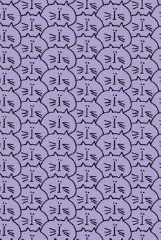 Paperback Journal Notebook For Cat Lovers Crowd of Cats Pattern 6: 110 Page Plain Blank Journal For Drawing, Writing, Doodling In Portable 6 x 9 Size. Book