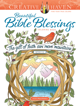 Paperback Creative Haven Beautiful Bible Blessings Coloring Book