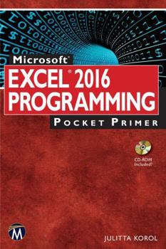 Paperback Microsoft Excel 2016 Programming Pocket Primer Book