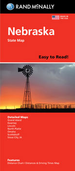 Loose Leaf Rand McNally Easy to Read Folded Map: Nebraska State Map Book