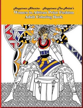 Paperback Women in African Print Fashion Adult Coloring Book