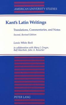 Paperback Kant's Latin Writings: Translations, Commentaries, and Notes Book