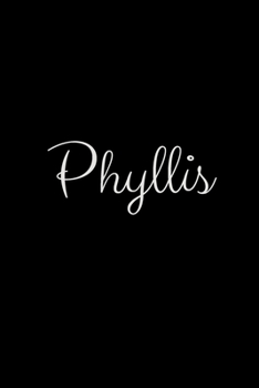 Phyllis: notebook with the name on the cover, elegant, discreet, official notebook for notes