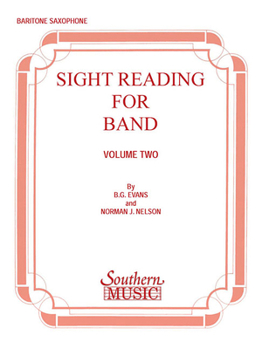 Paperback Sight Reading for Band, Book 2: Baritone Saxophone Book