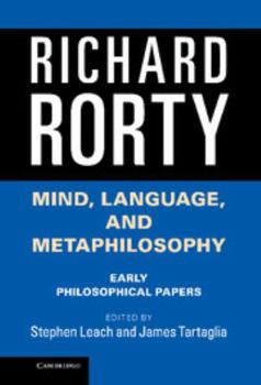 Hardcover Mind, Language, and Metaphilosophy: Early Philosophical Papers Book