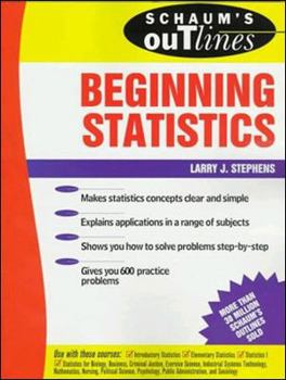Paperback Schaum's Outline of Beginning Statistics Book