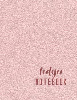 Paperback Ledger Notebook: 6 Column Accounting Ledger Book For Bookkeeping - The Record Keeping Journal - Pink Leather Style Book