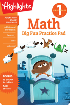 Paperback First Grade Math Big Fun Practice Pad Book
