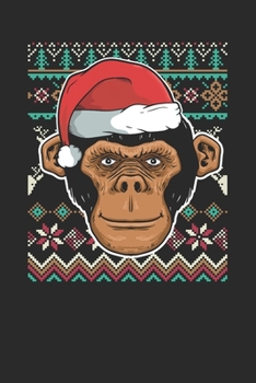 Paperback Ugly Christmas - Monkey: Dotted Bullet Grid Notebook / Journal (6 X 9 -120 Pages) - Ugly Christmas Gift Idea Book