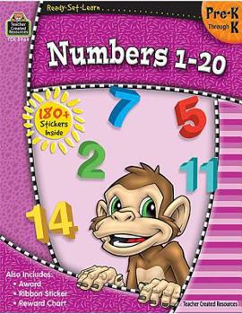 Paperback Ready-Set-Learn: Numbers 1-20 Prek-K Book