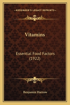 Paperback Vitamins: Essential Food Factors (1922) Book