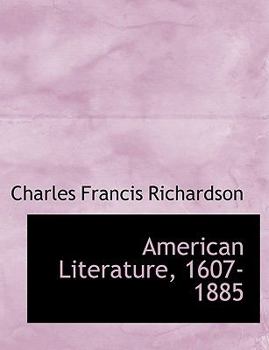 Paperback American Literature, 1607-1885 [Large Print] Book