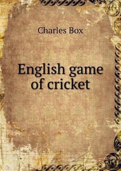 Paperback English game of cricket Book