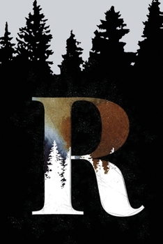 Paperback Bullet Journal with Monogram Letter R: Dotted Grid Notebook Book