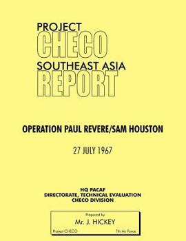 Paperback Project Checo Southeast Asia Study: Operation Paul Revere/Sam Houston Book