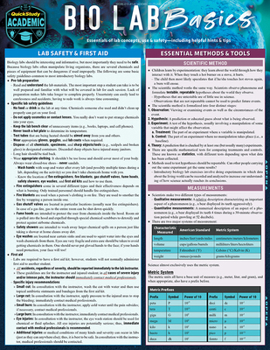 Misc. Bio Lab Basics: A Quickstudy Laminated Reference Guide Book