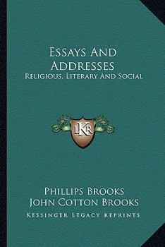 Paperback Essays And Addresses: Religious, Literary And Social Book