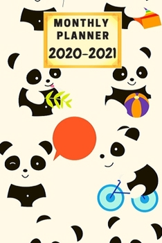 Monthly Planner 2020-2021: cut panda planner/calendar 2020 panda  Monthly Pocket Planner, Calendar & Schedule Agenda, planner Gifts For Women, Men, ... And Adults (6" x 9") , 2020 planner panda