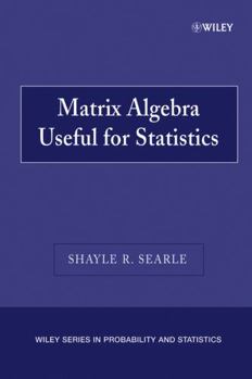 Paperback Matrix Algebra Useful for Statistics Book