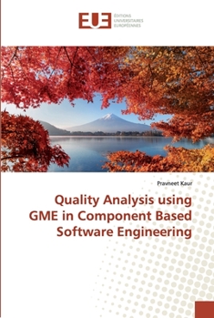 Paperback Quality Analysis using GME in Component Based Software Engineering Book