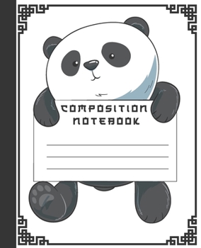 Paperback Composition Notebook: Funny Panda Bear Notebook and Journal with Lined Ruled Paper Pages for Girls and Boys, Perfect for Writing Notes and E Book