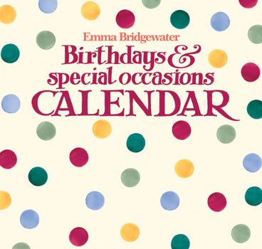 2024 Emma Bridgewater Birthday Polka Dot MIDI Wall Calendar