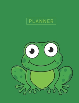 Planner: Cute Cartoon Frog 2 Year Monthly Planner with Note Pages (24 Months) | Jan 2020 - Dec 2021 | Month Planning | Appointment Calendar Schedule | Plan Each Day, Set Goals & Get Stuff Done