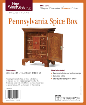 Misc. Supplies Fine Woodworking's Pennsylvania Spice Box Plan Book