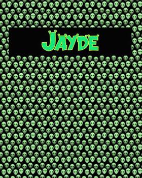 Paperback 120 Page Handwriting Practice Book with Green Alien Cover Jayde: Primary Grades Handwriting Book