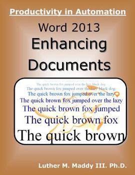 Paperback Word 2013: Enhancing Documents Book